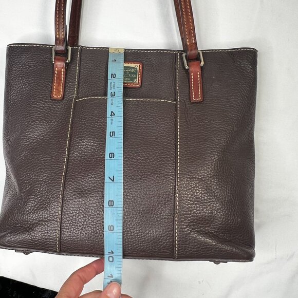 Dooney and Bourke Pebble Grain Small Lexington Shoulder Shopper Bag Dark Brown - Picture 6 of 15